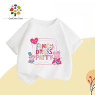 Peppa Pig Ready Stock Boys Tshirt  Cotton Top Printed Children T Shirt High Quality Round Neck T-Shi