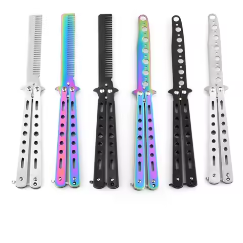 Portable Butterfly Training Knife Foldable CSGO Balisong Trainer Pocket Flail Knife Uncut Blade Butt