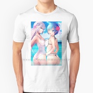 Emilia & Rem Bikini-Re : Zero T Shirt 100% Cotton Rem Waifu Rem Re Zero Emilia Waifu Emilia Re Zero 