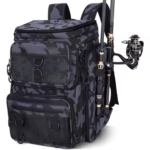 42L Fishing Tackle Backpack Large Water-resistant Fishing Bag Store Fishing Gear Men Tackle Bag for 