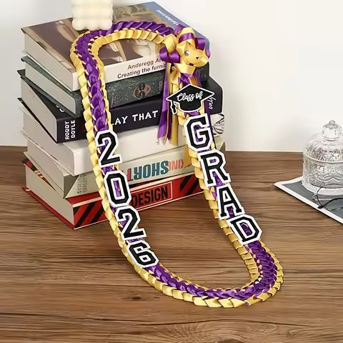 2026 GRAD Graduation Wreath Double Braided Necklace Graduation Ribbon Garland Congratulatory Gift Ma