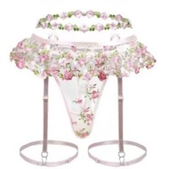 European-American Style Net Gauze Gather Perspective Garter Belt - Comfortable & Stylish | COD Avail
