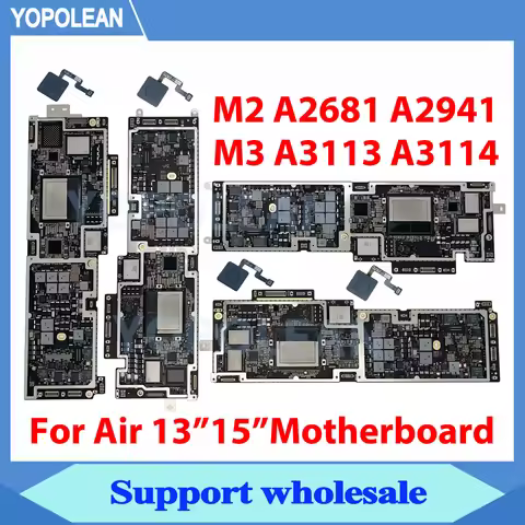 Original A2681 A3113 Motherboard For Macbook Air Retina M2 M3 A2941 A3114 Logic Board 8G 16G 256G 51