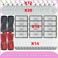 Fit For ( Roborock Saros 10R / Roborock S9 MaxV Slim ) Parts Main Side Brush Filter Mop Cloth Dust B