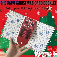 BACK2LIFEM Christmas Gift Card, Blessing Message Paper Waterfall Gift Card, Blessing Greeting with E