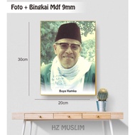 Buya Hamka Photo/Buya Hamka Poster/Cerema Photo / Photo of Kiai 20x30 Plus mdf frame 20x30