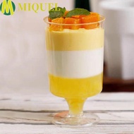 MIQUELZA 20pcs Disposable Goblet, Plastic Hard Disposable Dessert Cup, Party Supplies Transparent Du