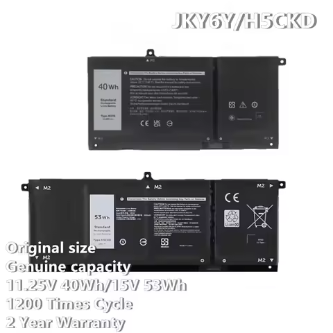 New 40Wh JK6Y6 53Wh H5CKD Laptop Battery For DELL Inspiron 5408 5508 5509 5400 5406 7405 7500 7506 2