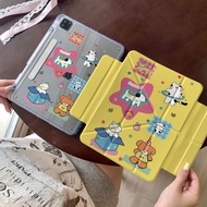 Cute Star Cat Dog Suitable for iPad 9 Tablet Protective Case pro Side Suction Separation mini6 Cute 