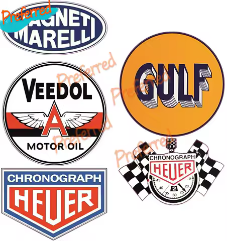 Sticker Oil Rally Racing Gulf Racing Vintage Retro Tuning Sticker Car V8 Oldschool Rust Esso STP Cha