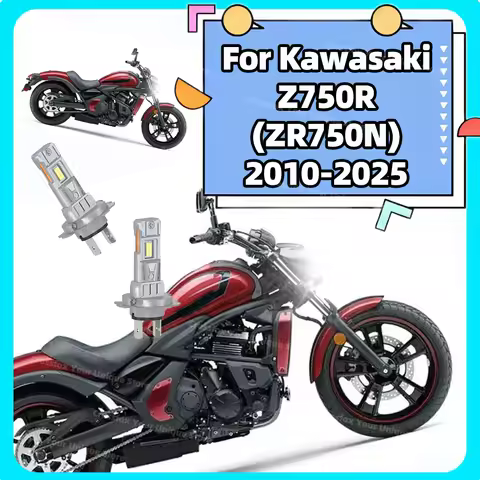 1/2x Motorcycle LED 3570 CSP Headlight Bulbs For Kawasaki Z750R (ZR750N) 2010-2025 2011 2012 2013 20