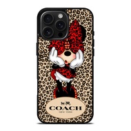 C0ACH MINNIE MOUSE LEOPARD IPhone 16 Pro Max Case Cover Print On Hard Cover Phone Case Protector For