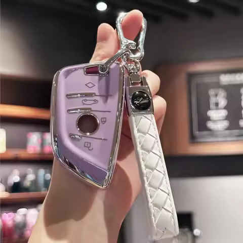 Car Key Case Cover Key Holder Leather Keychain for BMW X1 X2 X3 X4 X5 Key Cover BM 1 Series 2 3 4 5