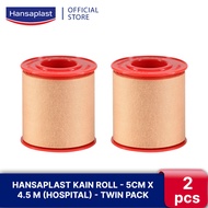 Hansaplast Kain Roll - 5cm x 4.5 m (Hospital) - Twin Pack