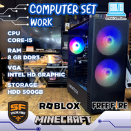 คอมพิวเตอร์ประกอบ Core-i5 / Ram 8GB / HDD 500GB / Intel HD Graphic ทำงาน เล่นเกม SF/Roblox/FreeFire