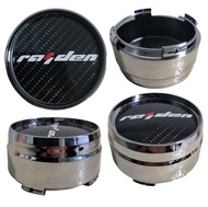 ฝาครอบดุมล้อ Lenso raiden PROJECT D SPEC G  (แลนโซ่ ไรเด้น) สีดำ สีเงินม สีแดง (ราคาต่อ 1 ชิ้นและ 4 