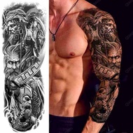 1pc Men Full Arm  Waterproof Temporary Tattoos Stickers Arm Cool Art Big Hipster Goddess Bible Mythical Ares Tatoo