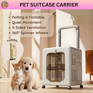Cat Carrier Suitcase Box Rolling Pet Carrier Pet Trolley Box Cat carrier box pet luggage Cat Trolley