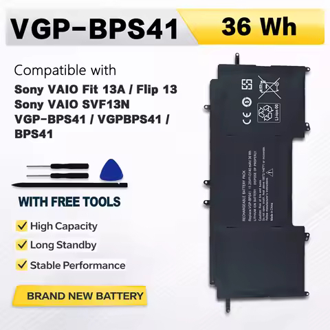 PowerHub VGP-BPS41 11.25V 36Wh 3140mAh Laptop Battery For Sony VAIO Fit13A Flip13 SVF13N SVF13N13CXB