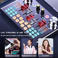 TNW V18 Sound Card Microphone Mixer Sound Card Karaoke Audio and LED Light Mixing