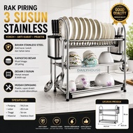 3-tier dish rack, stainless steel sus 304 dish rack, glass stacking rack