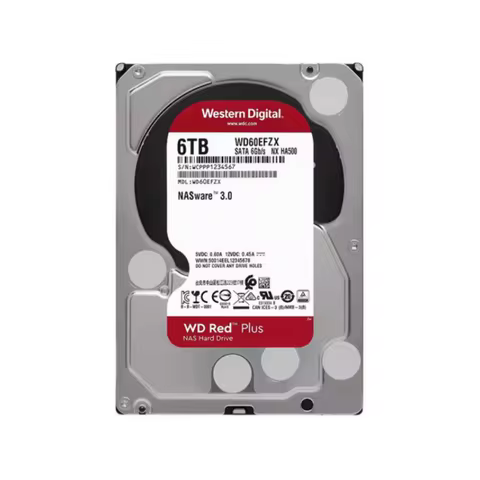 HDD 6TB WD Red WD60EFRX for Nas Storage Hard Drive 3.5" Mechanical Hard Disk Red PLUS HDD WD60EFZX H