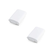 交換部品 - 2x Xbox 360ワイヤレスコントローラーホワイトカラーバッテリーバックカバーパック