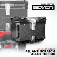 MOKOTO SEVEN SERIES 45L ALLOY TOP BOX X DESIGN V1 ANTI SCRATCH 45LITER REAR HEAVY DUTY TAIL BOX UNIV