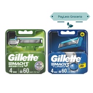 Gillette Mach 3 Sensitive / Turbo Refills 4s