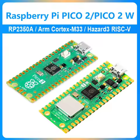 Raspberry Pi Pico 2/Pico 2 W RP2350 Chip RISC-V Hazard3 520KByte SRAM 4MByte QSPI Flash Memory ARM C