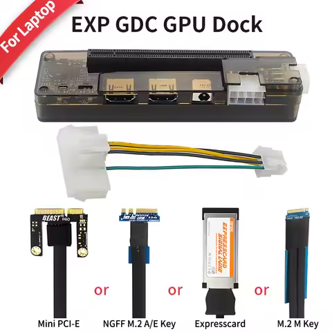 PCI-E EXP GDC External Laptop Video Card Dock Mini PCI-E Expresscard M.2 A E Key M.2 M Key Interface