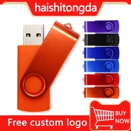 Color Metal Rotating Flash Driver, Free Customized LOGO, 32GB/16GB/8GB/4GB/2GB/1GB/512MB/256MB USB2.