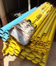 ท่อ PVC สีเหลือง ท่อร้อยสายไฟ SCG และ ซีเบิร์ก (ความยาว 1 เมตร)มีหลายขนาดให้เลือก