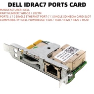Dell 2827M WD6D2 PowerEdge iDRAC7 Enterprise Remote Controller R320 R420 R520 T420 02827M 0WD6D2