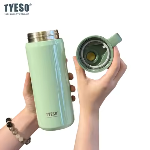 Tyeso 750ML Thermoses Sports Water Bottle Insulated Leak-Proof Portable Fitness Flask for Outdoor Wo