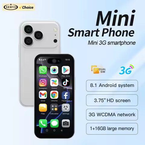 SERVO 17Pro Max 3G Small Smartphone Android System 1GB+16GB 2MP Camera Face Unlock 3.75" Display Min
