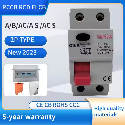 6A 10A 16A 20A 25A 32A 40 50A 63A 30mA 100mA 300mA A Type AC B A S A Type Residual Current Circuit B