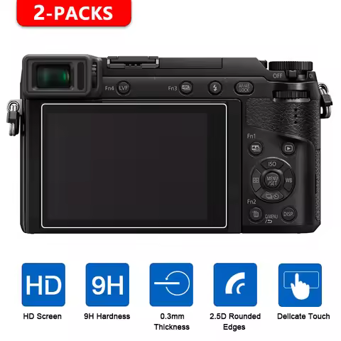 2Pcs Tempered Glass Screen Protector for Panasonic GH7 GH6 GH5s GH4 GH3 GX9 GX8 GX7III G9 G8 GX85 GX