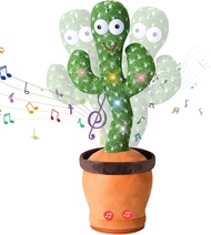 Talking cactus toys for baby boys and girls, singing imitation recordings that repeat what you say will light up plush toys, there are 120 English songs smart toy gifts