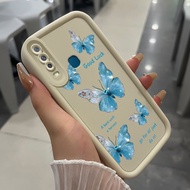 Case For VIVO Y17 Y15 Y12 Y12i Y3 Y3s 2020 Blue Butterfly Silicone Shockproof Phone