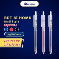 Muji Style Ballpoint Pen Ink Gel Body Matte Nib 0.5mm 3 Colors Black Blue BBG3 An Khang