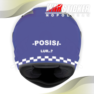 Sticker cCutting posisi lur Sticker helm sepeda motor