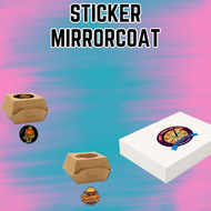 Sticker Produk Custom Mirrorcoat (Glossy)  Label Printing 7–10 cm  Express Printing