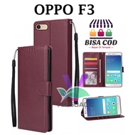 LEATHER CASE FLIP FOR OPPO F3-FLIP COVER LEATHER BOOK COVER WALLET-CASING WALLET LEATHER CASE FLIP W