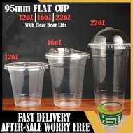 50pcs Plastic Cups With Lid With Cover 12oz, 16oz, 22oz Cup With Lid 95mm For Milktea Plastic Cups
