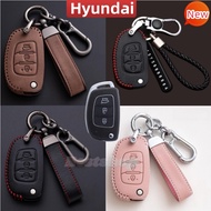 Leather Car Key Remote Key Cover Shell For Hyundai Creta ix25 ix35 ix45 i10 i20 i30 i40 Tucson Elant