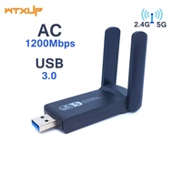 Wireless AC1200 Dual Band USB3.0 RTL8812 1200Mbps Wlan USB Dongle Wifi reciever With Antenna For Lap