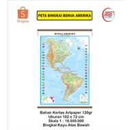 Small American Continent Frame Map Photo Frame