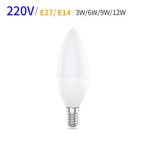 Led Candle Bulb 220V 3W 6W 9W 12W Led Lamp E14 E27 3000K 4000K 6000K Light Lamp For Home Decoration 