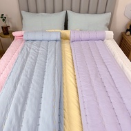 Simple Solid Color Quilt Comfortable Soft Skin-friendly Boudin Style Home Use Single Double Bed Core